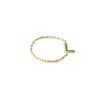 Enamel Letter Simple Chain Ring