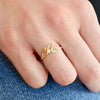 Script Gold Name Ring