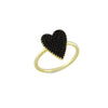 Pave Diamond Elongated Heart Ring